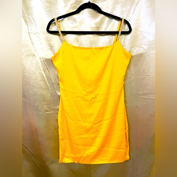 Yellow mini dress. NWOT - Picture 1 of 3
